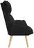 vidaXL Sessel Stoff & Sperrholz Schwarz 69x74x93cm (42001867)