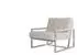 S-Style Möbel Karin Loungesessel Bouclé-Stoff Beige, Silberfüße (Karin)