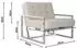 S-Style Möbel Karin Loungesessel Bouclé-Stoff Beige, Silberfüße (Karin)