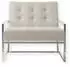 S-Style Möbel Karin Loungesessel Bouclé-Stoff Beige, Silberfüße (Karin)