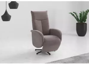 sit&more Glendale TV-Sessel Taupe, 90% Polyester, Aufstehhilfe, 2 Motoren (58142131-0)