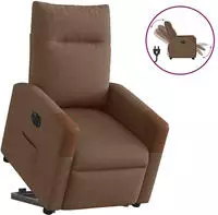 vidaXL Relaxsessel mit Aufstehhilfe Elektrisch Braun Stoff