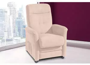 sit&more Charlie TV-Sessel mit Aufstehhilfe, Microfaser, creme