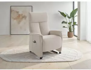 sit&more Cremona Comfort TV-Sessel 100% Polyester, creme, manuell/elektrisch mit Akku (64064237-0)