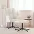 vidaXL Relaxsessel mit Hocker Cremeweiß Samt (328115)