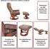Robas Lund Hamilton Relaxsessel mit Hocker, Textil, dunkelgrau/walnuss, 130kg (75594)