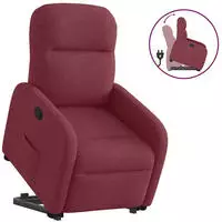 vidaXL Relaxsessel mit Aufstehhilfe Weinrot Stoff
