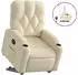 vidaXL Relaxsessel mit Aufstehhilfe Creme Stoff (3204719)