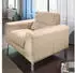 Calia Italia Simon Loungesessel Leder beige, 112x81x94cm