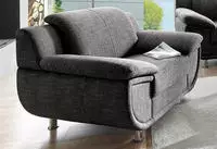 TRENDMANUFAKTUR Sessel "Rondo, Breite 121 cm, breite Armlehnen, F&uuml;&szlig;e...