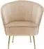 Kayoom Loulan 125 Cocktail-Sessel Samt Creme (Loulan 125)
