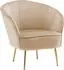Kayoom Loulan 125 Cocktail-Sessel Samt Creme (Loulan 125)