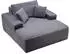 VEVOR Chaiselongue Relaxliege 124cm, gepolstert mit Dekokissen & Armlehnen, grau (8034)