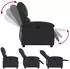 vidaXL Relaxsessel Echtleder Schwarz (3205468)