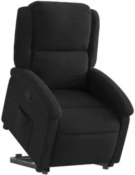 vidaXL Relaxsessel mit Aufstehhilfe Schwarz Stoff (3204166)