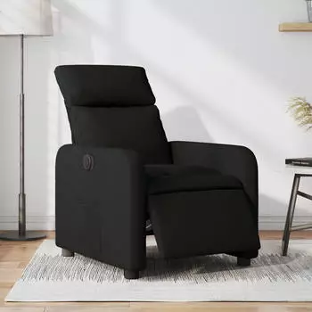 vidaXL Relaxsessel Elektrisch Stoff Schwarz (3206683)