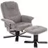 Idimex Charly Relaxsessel mit Hocker drehbar neigungsverstellbar grau/schwarz (31172)