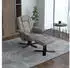Idimex Charly Relaxsessel mit Hocker drehbar neigungsverstellbar grau/schwarz (31172)