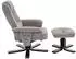 Idimex Charly Relaxsessel mit Hocker drehbar neigungsverstellbar grau/schwarz (31172)