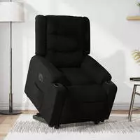 vidaXL Relaxsessel mit Aufstehhilfe Elektrisch Schwarz Stoff