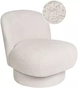 Beliani Drehsessel Aylo 60x65x70cm weiß