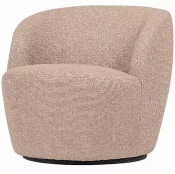 Woood Serra Drehsessel Melange-Stoff, Natur, 360° drehbar (Serra)
