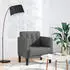 vidaXL Sessel mit Armlehnen Stoff Dunkelgrau 53cm (4100544)