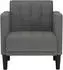 vidaXL Sessel mit Armlehnen Stoff Dunkelgrau 53cm (4100544)