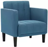 vidaXL Sessel mit Armlehnen Blau 53 cm Samt
