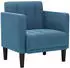 vidaXL Sessel mit Armlehnen Samt Blau 53cm (4100552)