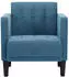 vidaXL Sessel mit Armlehnen Samt Blau 53cm (4100552)