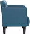 vidaXL Sessel mit Armlehnen Samt Blau 53cm (4100552)