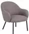 Actona Spencer Lounge-Sessel Stoff Graubraun, Stahlgestell schwarz