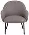 Actona Spencer Lounge-Sessel Stoff Graubraun, Stahlgestell schwarz