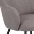 Actona Spencer Lounge-Sessel Stoff Graubraun, Stahlgestell schwarz