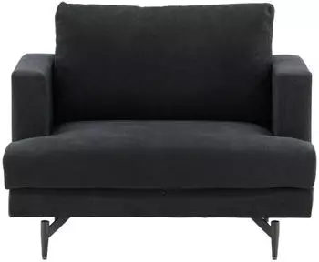 Livetastic Sofia Sessel Metall/Textil, Schwarz (002615038603)