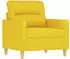 vidaXL Sessel mit Fußhocker Hellgelb Stoff 60cm (3201070)