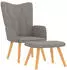 vidaXL Relaxsessel mit Fußhocker, Stoff, Taupe (327543)