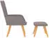 vidaXL Relaxsessel mit Fußhocker, Stoff, Taupe (327543)