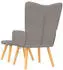 vidaXL Relaxsessel mit Fußhocker, Stoff, Taupe (327543)