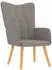 vidaXL Relaxsessel mit Fußhocker, Stoff, Taupe (327543)