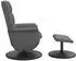 vidaXL Relaxsessel mit Fußhocker Grau Kunstleder (356723)
