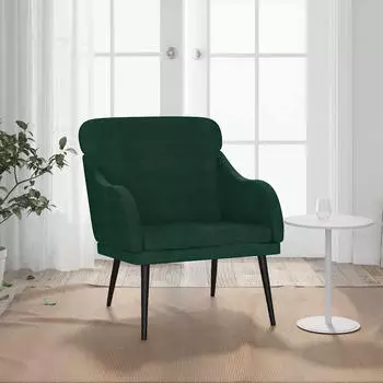 vidaXL Sessel Dunkelgr&uuml;n Samt 63x76x80cm