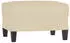 vidaXL Sessel mit Hocker 60cm Stoff Creme (3201145)