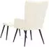 vidaXL Relaxsessel mit Hocker Cremeweiß Samt (327697)