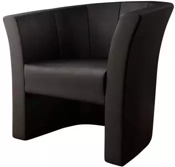 Mirjan24 Sessel Niko, Kunststoff, Schwarz, 1-Sitzer (Soft 011)