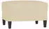 vidaXL Sessel mit Hocker Stoff Creme 60cm (3201129)