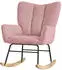 ML-Design Schaukelsessel Frottee-Optik Bezug, gepolstert, Rosa