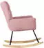 ML-Design Schaukelsessel Frottee-Optik Bezug, gepolstert, Rosa