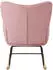 ML-Design Schaukelsessel Frottee-Optik Bezug, gepolstert, Rosa